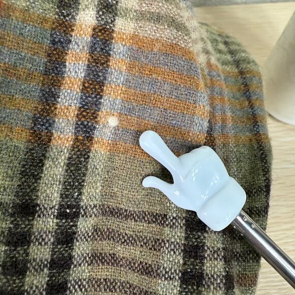 Vintage 70s 80s Plaid Wool Button Up Shirt Fairy Grunge Gorpcore Cottage M L - Picture 9 of 10